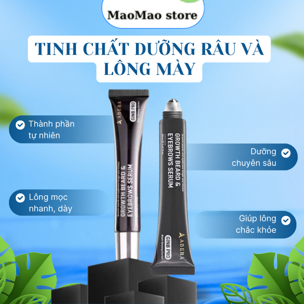 dưỡng râu và lông mày Abera GinB Pro