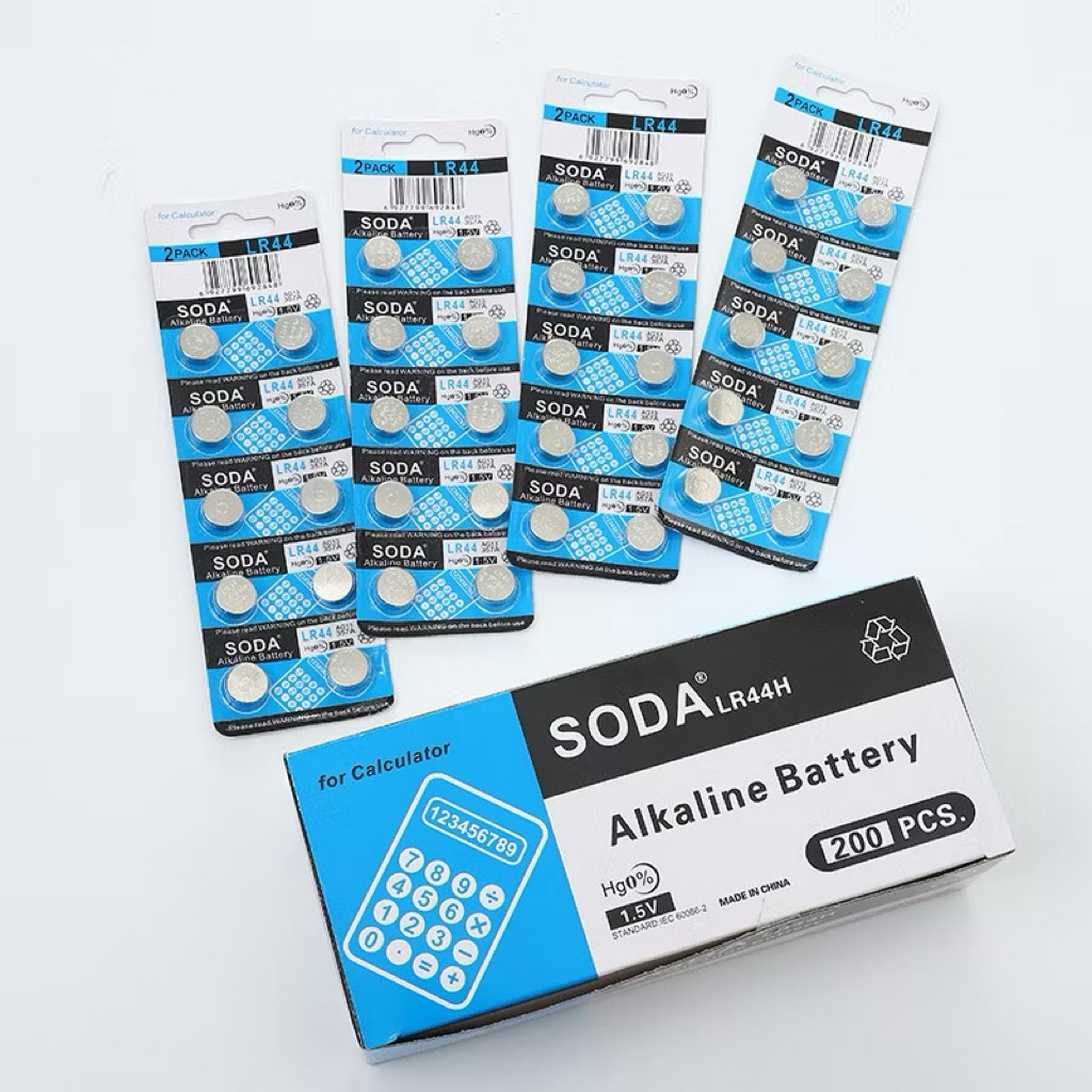 (Hiệu SoDa) Pin Cúc Áo AG1(LR621) AG3(LR41) AG4(LR626) AG10(LR1130) AG13(LR44)-Vỉ 10 Viên(Hiệu SODA)
