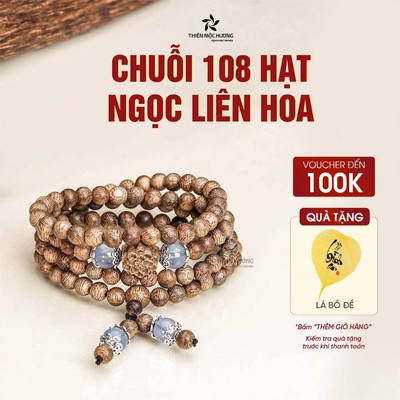 Vòng tay trầm hương 108 hạt Trầm tốc Việt Nam - Thiên Mộc Hương - Vòng trầm nữ Bình An, May Mắn