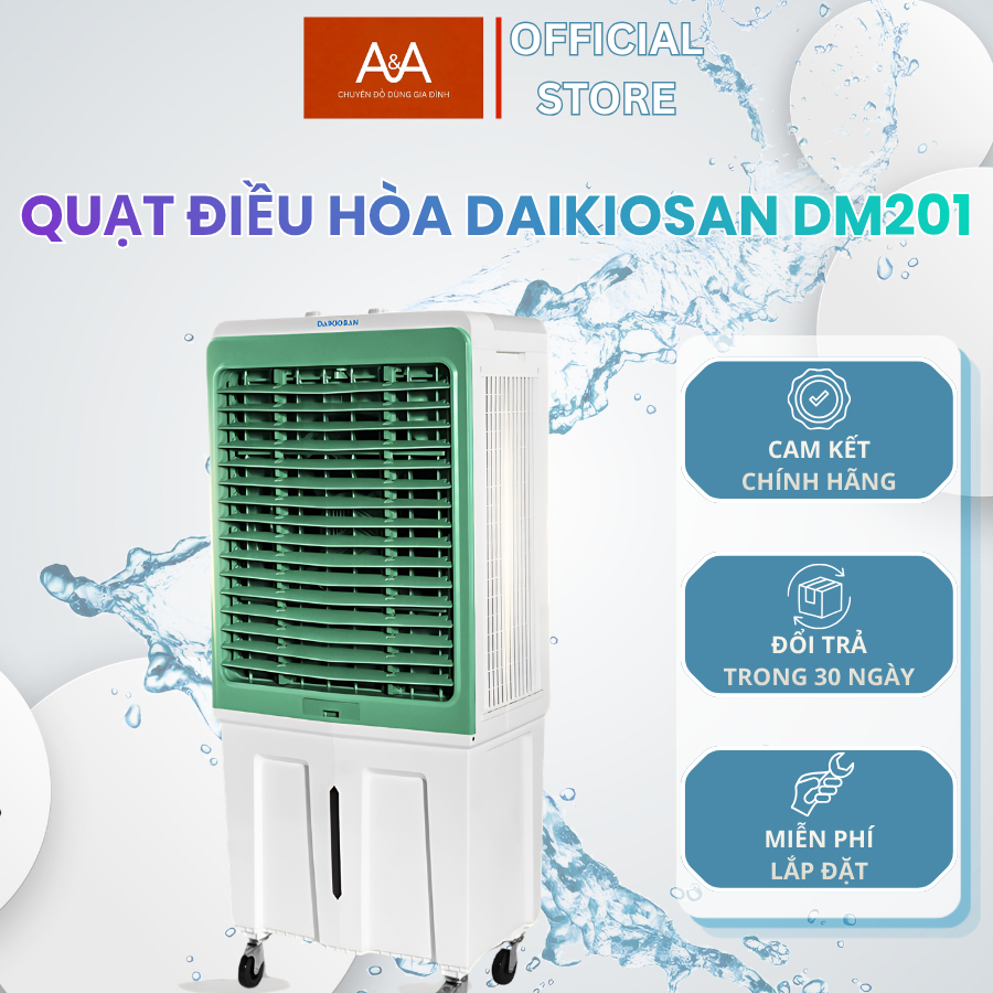 Quạt Điều Hòa Daikiosan DM201 Công Nghệ Khử Mùi Diệt Khuẩn Kèm Đá Khô - Gia Dụng Giá Tốt A&A