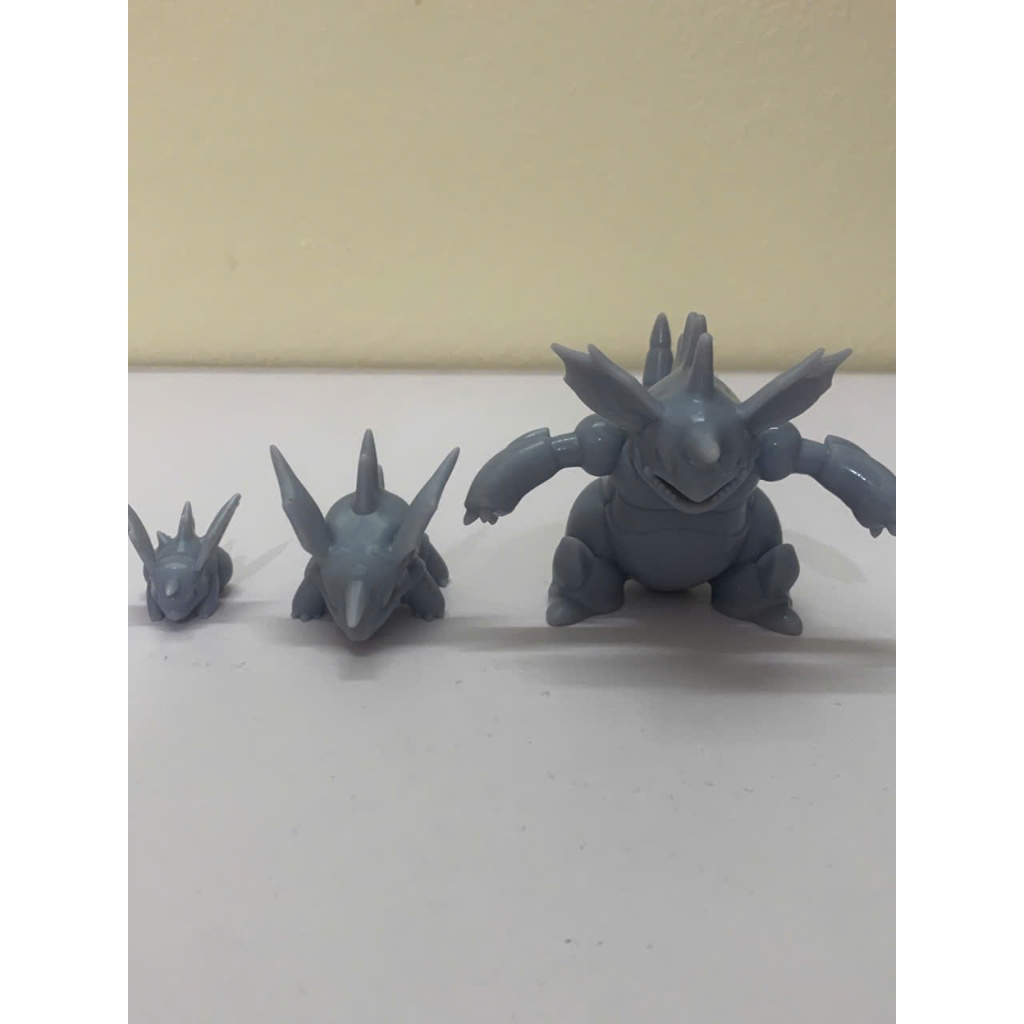 Mô Hình Pokemon Nidoran ♂ → Nidorino → Nidoking Resin – Bộ 3 Cấp Tiến Hóa, Figure Trang Trí / Sưu Tầ