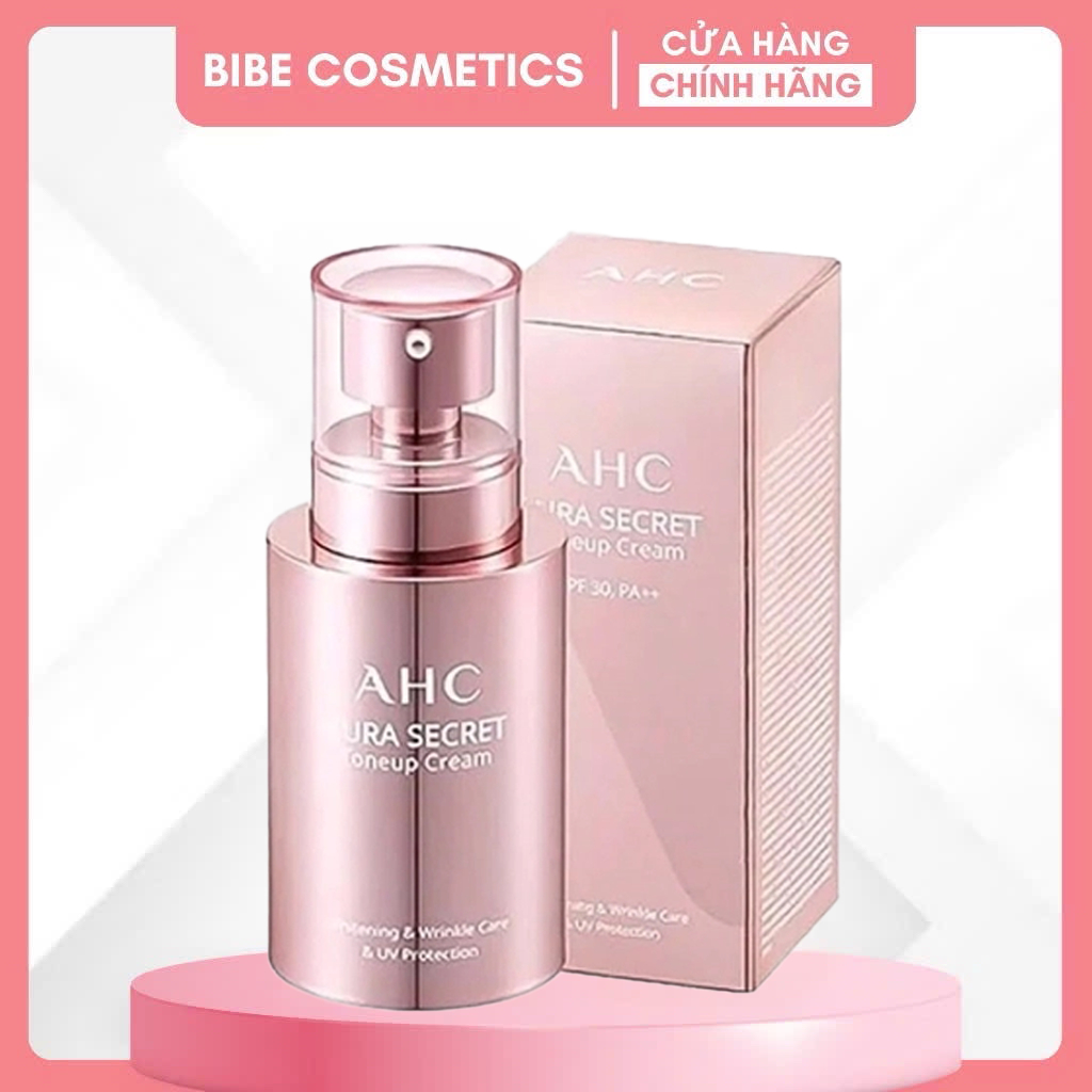 Kem Dưỡng Trắng Da, Nâng Tone Tự Nhiên AHC Aura Secret Tone Up Cream SPF30 PA++ 50g -Bibe Cosmetics