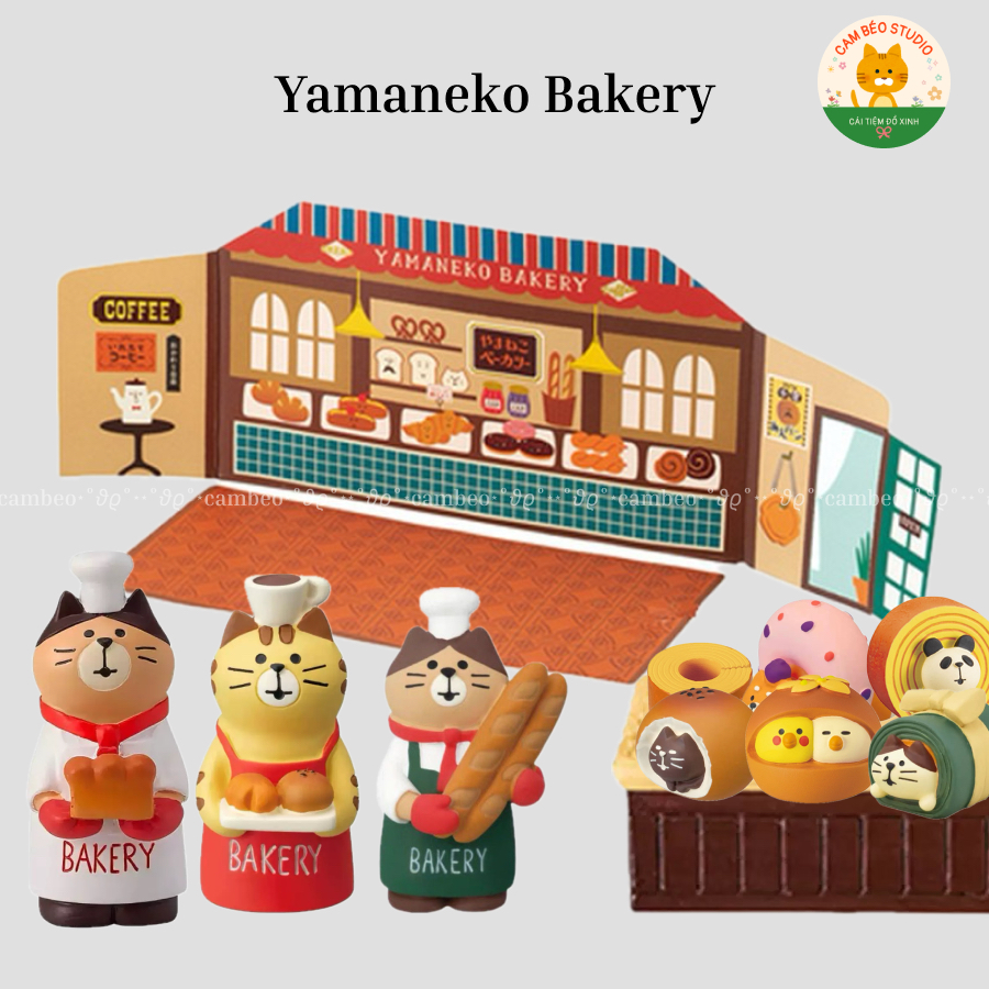 Mô hình mèo Zakka tiệm bánh mini “Yamaneko Bakery”