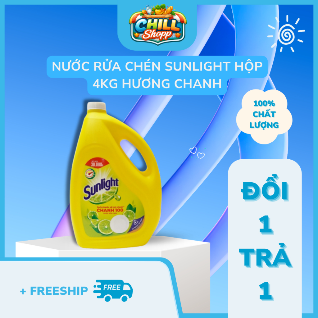 Nước Rửa Chén Sunlight Hương Chanh 4kg