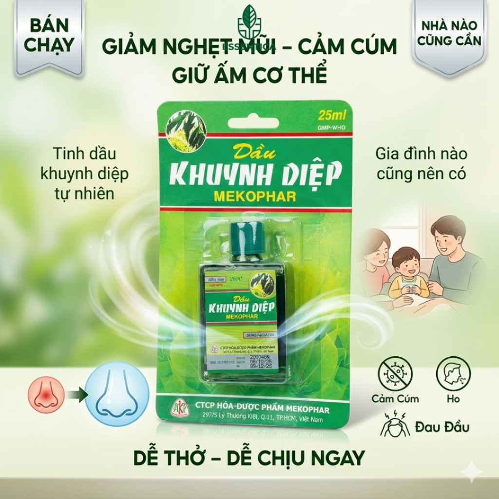 Dầu xoa Khuynh diệp MEKOPHAR 1 Chai 25ml