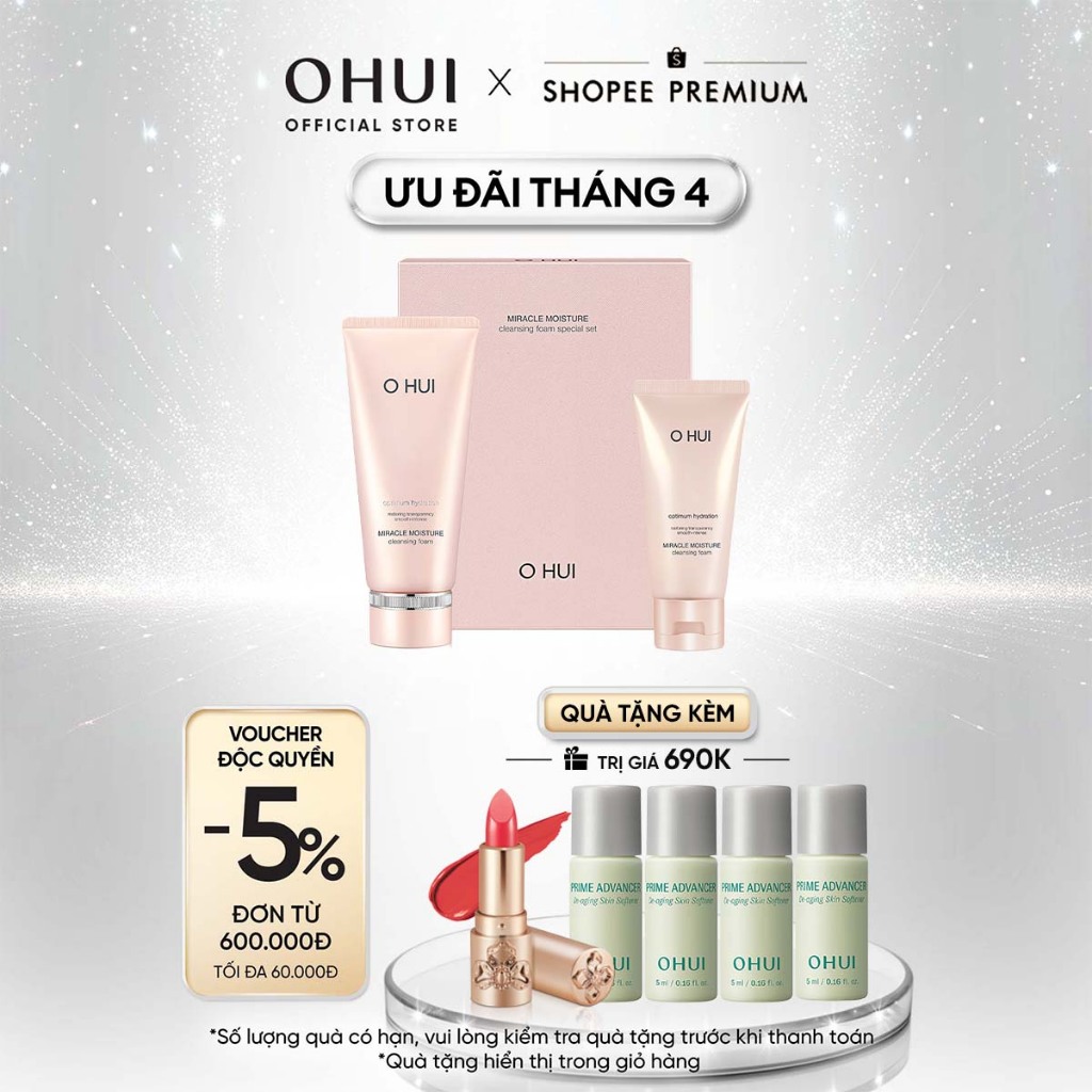 [OHUI Official] Sữa rửa mặt dưỡng ẩm OHUI Miracle Moisture Cleansing Foam