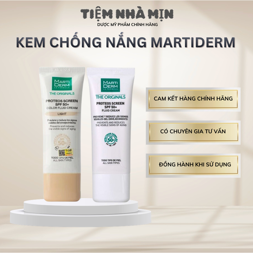 [CÔNG TY] Kem Chống Nắng Martiderm SPF 50+ Giúp Ngăn Ngừa Lão Hoá, Bảo Vệ Da Hiệu Quả 40ML