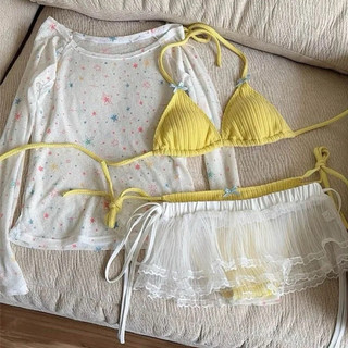 BKN07 Set bikini đồ bơi 4 chi tiết dễ thương 2026