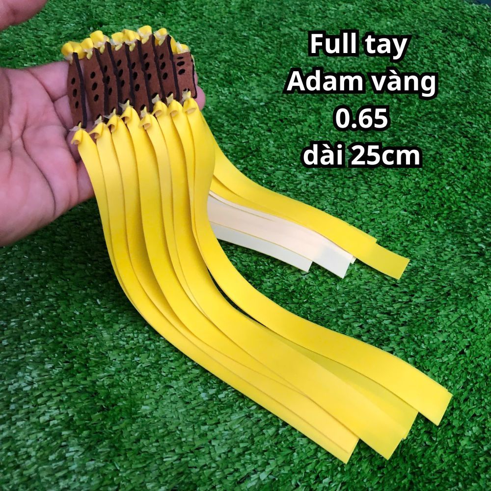 5-10 dây Full adam vàng 0.65mm dài 25cm , dây thun chơi full adam vàng hãng cao cấp , dây 2 lớp khán