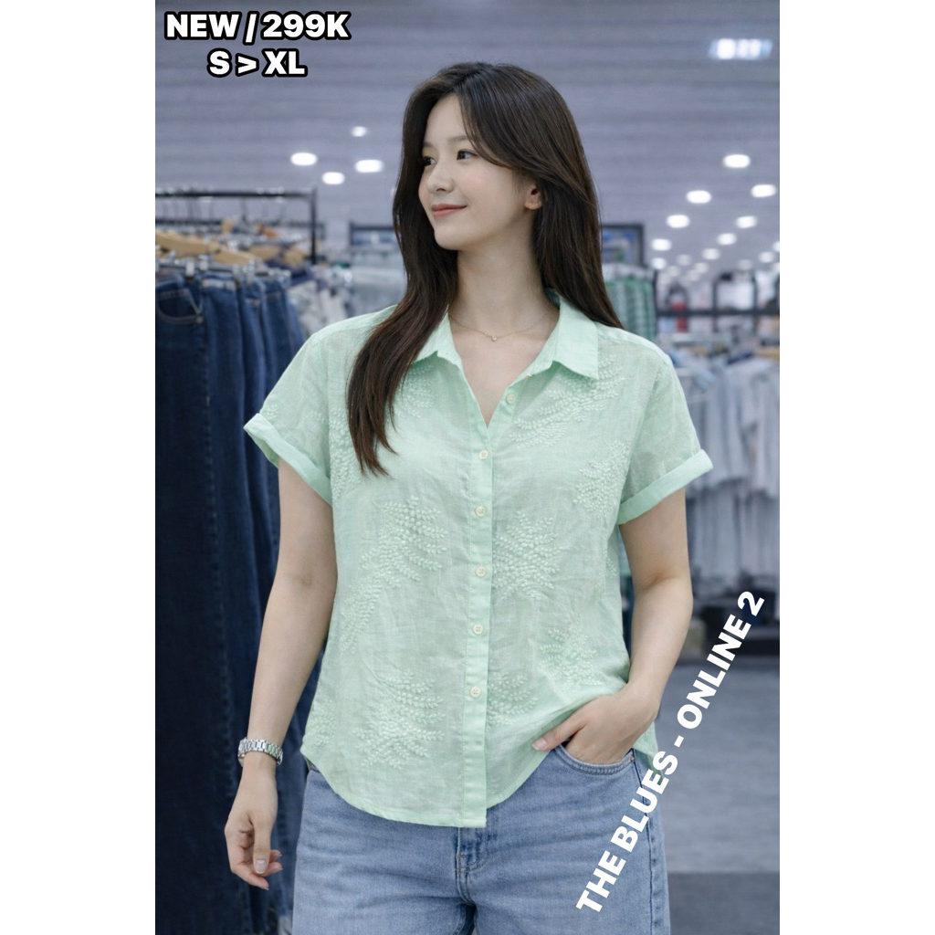 Áo Sơ Mi Nữ Tay Liền - The Blues N04