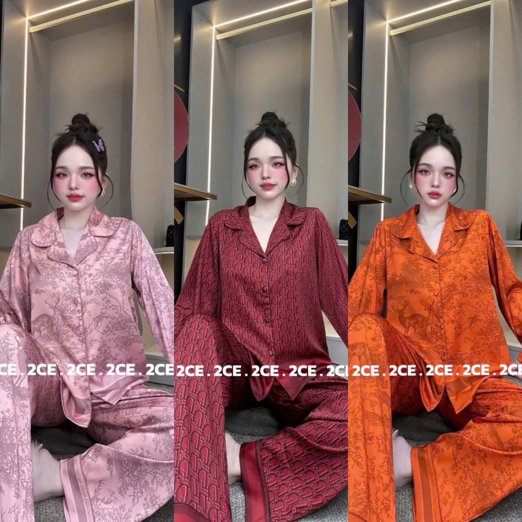 Set Đồ Bộ Pyjama 2CE Hot Trend Chất Lụa Latin Cao Cấp ✨