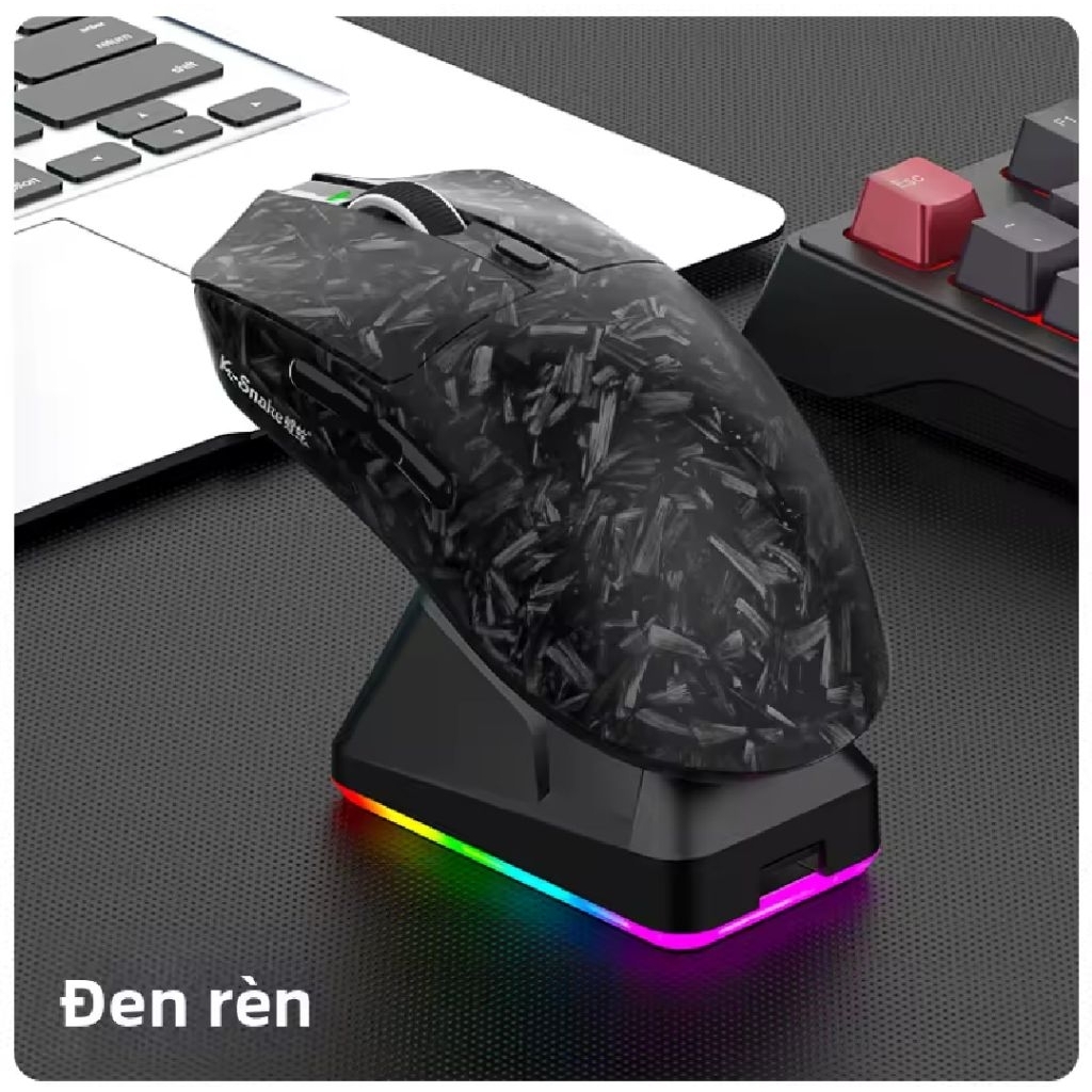 Chuột Gaming K-Snake X11 Pro, Sạc Không Dây RGB 3 Chế Độ - PAW3311