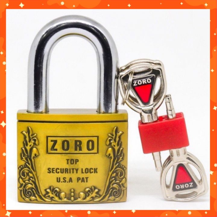 Ổ Khóa ZORO 6 Phân (60mm) Bông Lúa (Thường) và Ổ Khóa Nhà Zoro Màu Bạc (Thường) 4/5/6/7 Phân