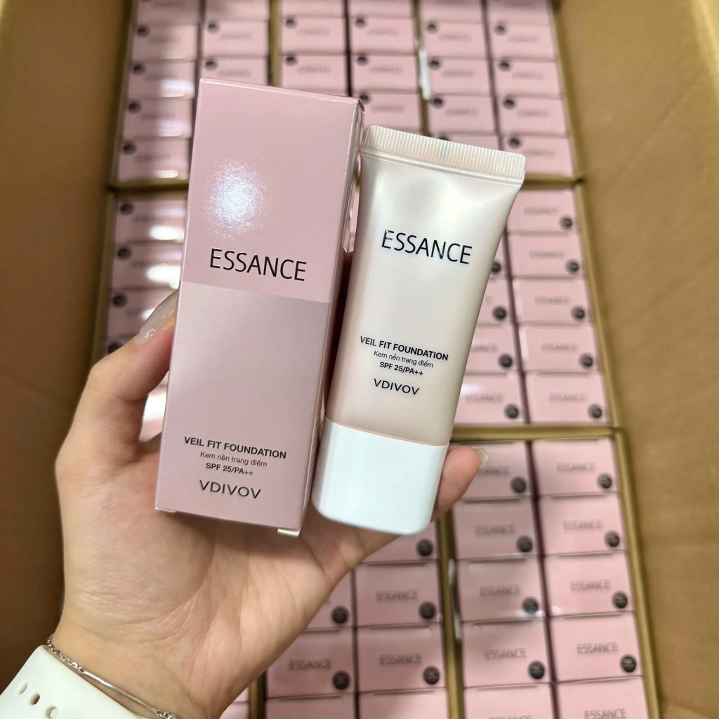 [Essance] Kem Nền Essance Bền Màu Che Khuyết Điểm số 23 tông tự nhiên Hàn Quốc tem chính hãng