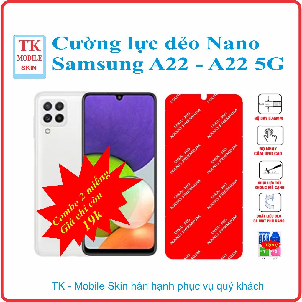 Cường lực dẻo bảo vệ màn hình điện thoại Samsung A22 / A22 5G