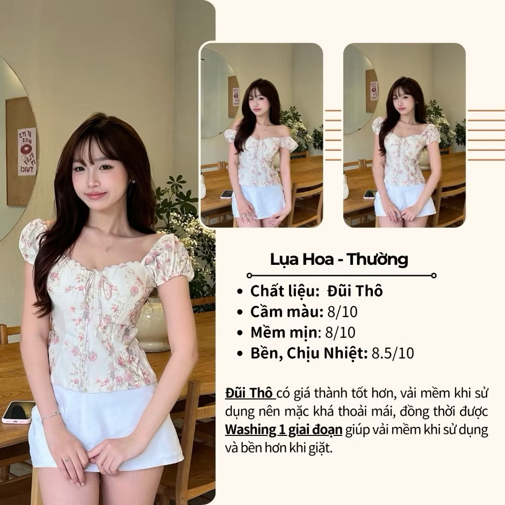 Áo Babydoll Nữ Vải Thô Linen Kiểu Tay Phồng Phối Nơ Ngực Tiểu Thư KENCO Thời Trang Nữ M678 | BigBuy360 - bigbuy360.vn