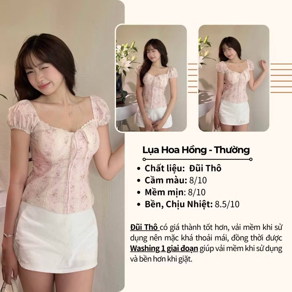 Áo Babydoll Nữ Vải Thô Linen Kiểu Tay Phồng Phối Nơ Ngực Tiểu Thư KENCO Thời Trang Nữ M678 | BigBuy360 - bigbuy360.vn