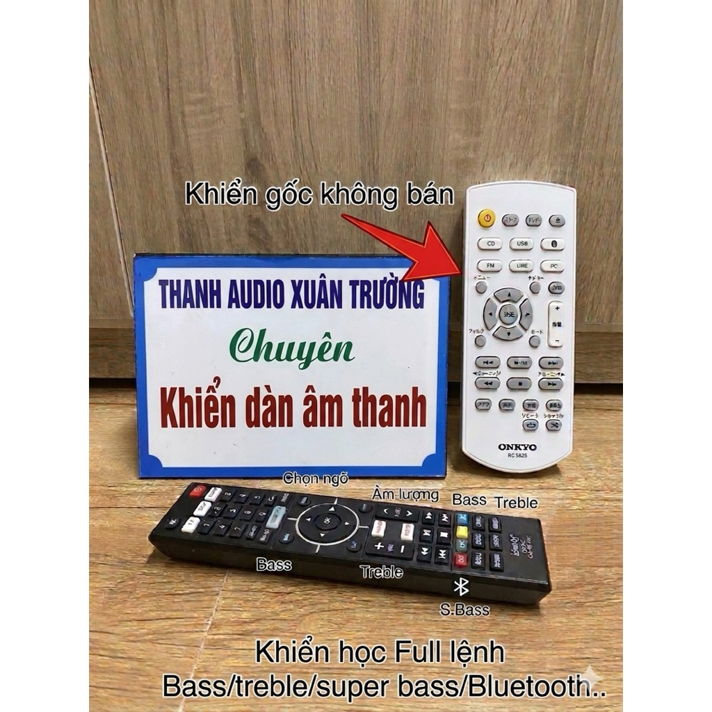 Khiển học lệnh ONKYO CR-U5, ONKYO CR-U6 full lệnh Bass/treble/Blutooth