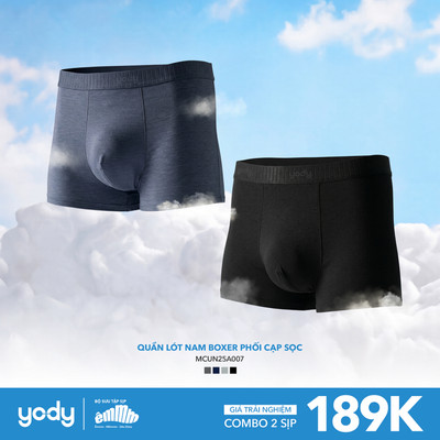 [BST Sịp Êm] Combo 2 quần lót nam boxer co giãn thoáng khi thương hiệu YODY TRA MCUN25A007