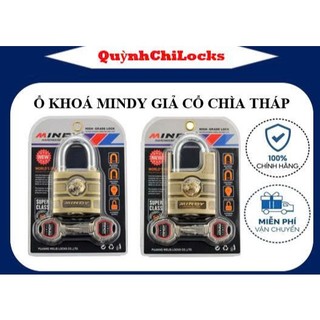 Ổ Khóa Giả Cổ CHÌA THÁP MINDY CHÍNH HÃNG [chất lượng tốt, bền bỉ theo thời gian, khó làm nhái chìa]