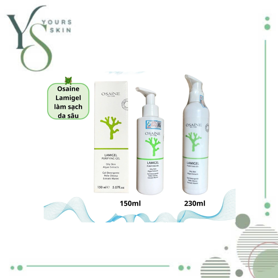 [150mL-230mL] Sữa rửa mặt dành cho da dầu, hỗn hợp, da mụn OSAINE LAMIGEL ITALY