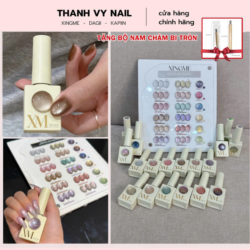 Sơn lẻ 18m mắt mèo cực quang Saphire đa sắc màu XINGME Thanh Vy Edana