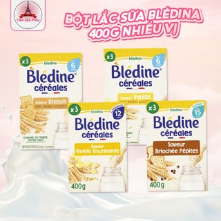 Bột lắc sữa Cho Bé Từ 6 Tháng Bledina Pháp nhiều vị, Hộp 400g Bổ sung dưỡng chất, Dễ Ăn Dễ Tiêu Hóa