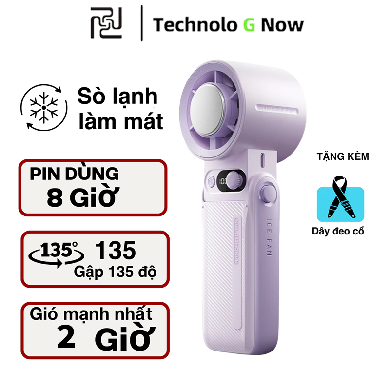 ⚡Quạt Cầm Tay Mini⚡ 100 Độ Gió Mạnh siêu mát 180 độ Xoay Gấp Làm lạnh bán dẫn Quạt tích điện mini | BigBuy360 - bigbuy360.vn