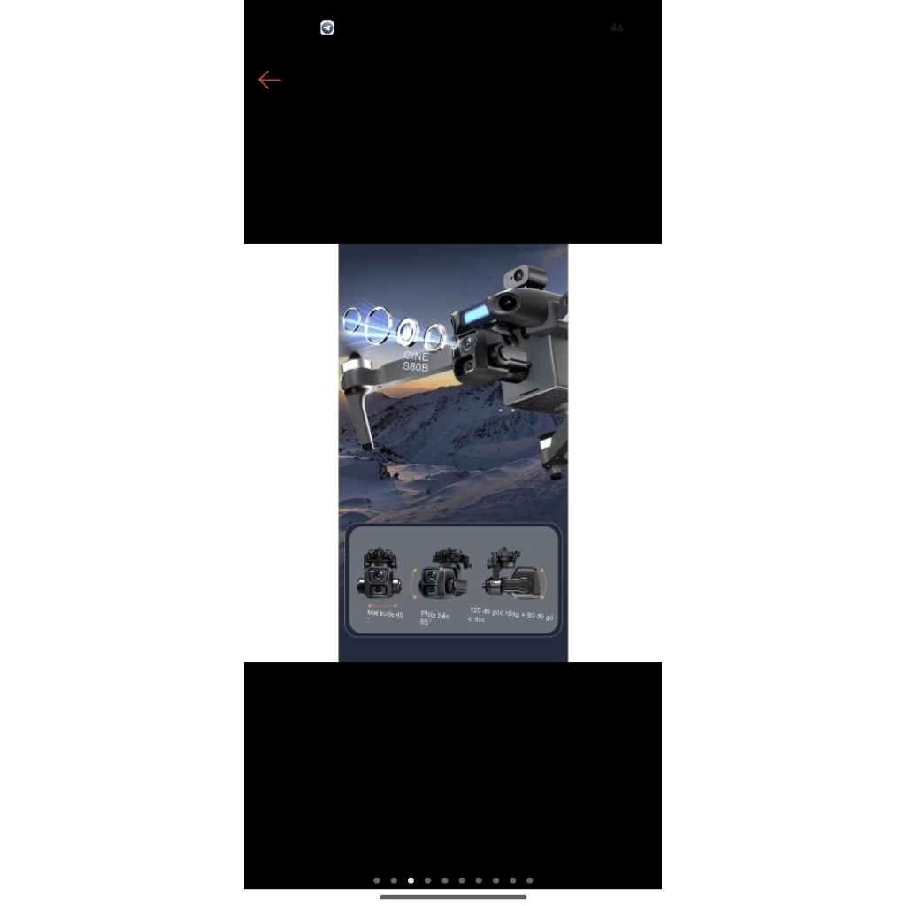 [MỚI 2026] Flycam S880 Pro - Camera Gimbal 3 Trục - Tránh Vật Cản 360° - Pin Cực Khủng 50 Phút - Bay