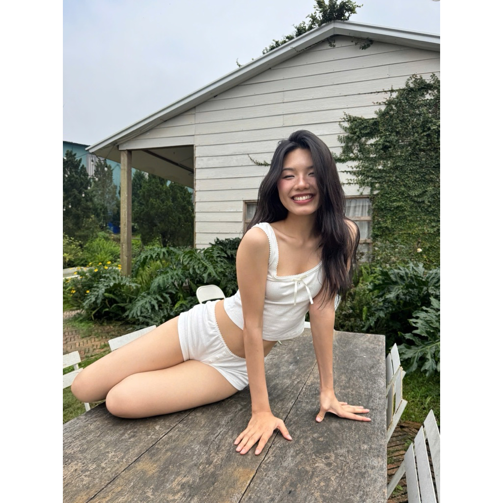 ONSRA.CO Set mặc nhà cotton áo tank + quần short basic tối giản _ Honey set | BigBuy360 - bigbuy360.vn