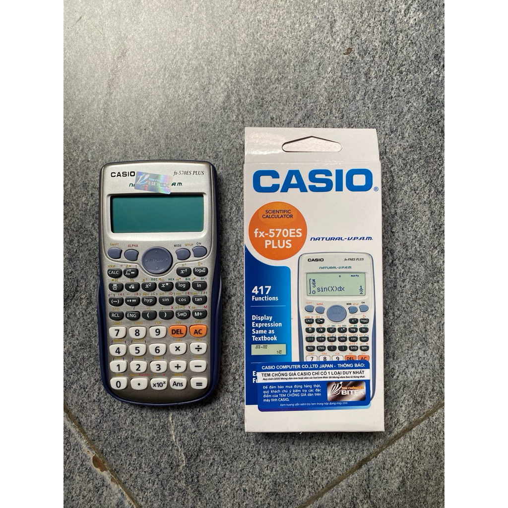 Máy tính cầm tay Casio Fx-570es Plus 2nd edition Thái Lan, máy tính học sinh 570es plus thái lan hàn