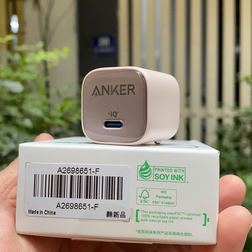 Củ sạc nhanh Anker Zolo 30W GaN - A2698 (random) mã F