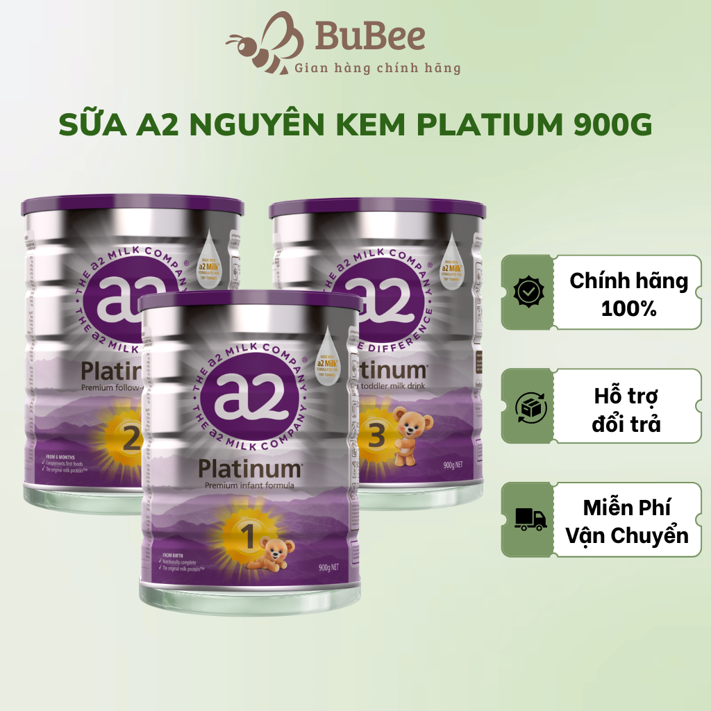 Sữa a2 Milk a2 Platinum 900g – Sữa Công Thức Đạm A2 Dễ Tiêu Hóa Cho Bé Đủ Số - BuBee