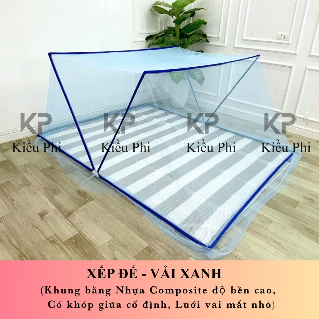 Màn xếp Kiều Phi tiện lợi, chống muỗi hiệu quả, khung bền đẹp, vải thoáng mát, phù hợp phòng ngủ hiệ