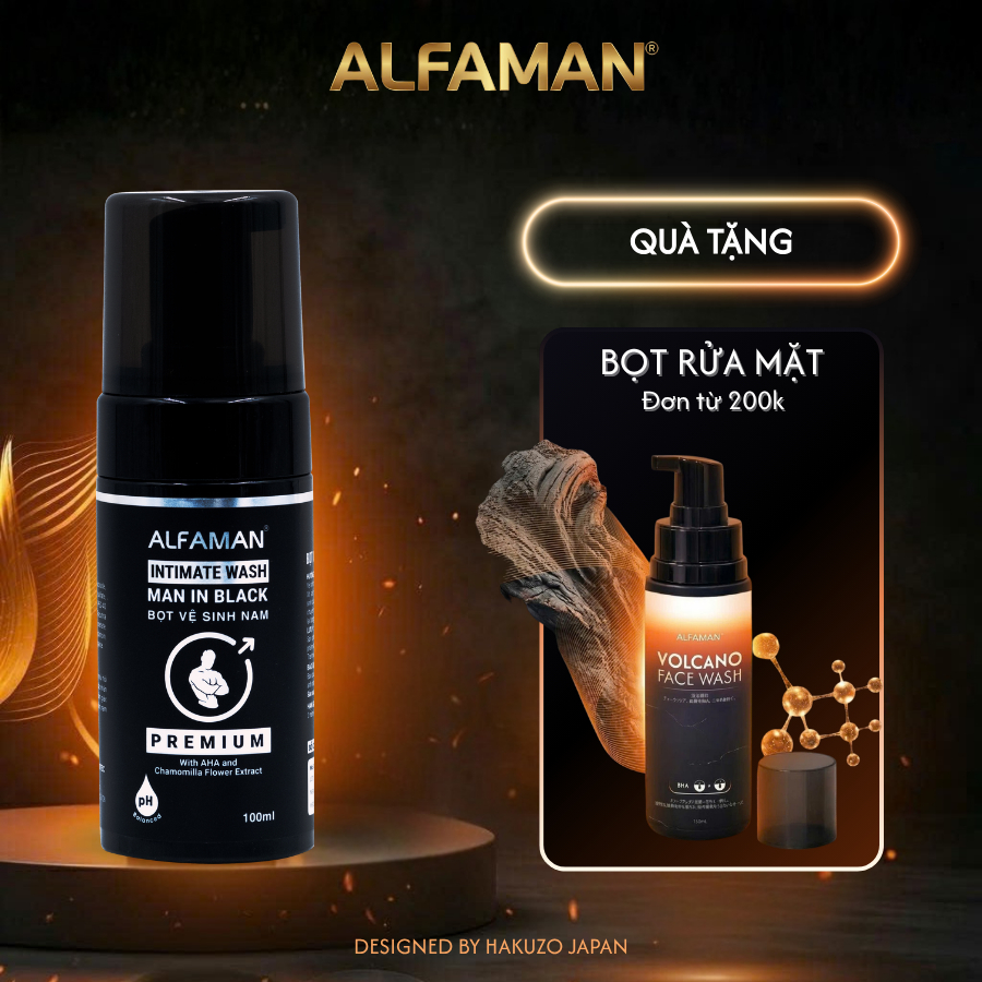 Bọt Vệ Sinh Nam Alfaman Ice Cool Itimate Wash For Men 100ml Hương Bạc Hà Sảng Khoái Làm Sạch Sâu Lưu