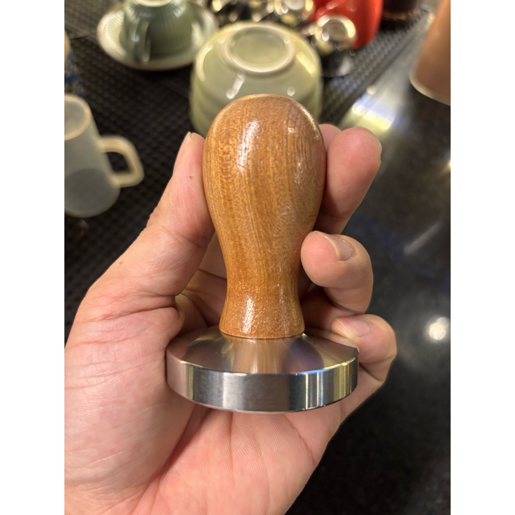 [HOẢ TỐC] Tamper 51mm, 58mm . Cục nén 51mm, 58mm, cán bằng gỗ. Nén chuẩn vị Espresso