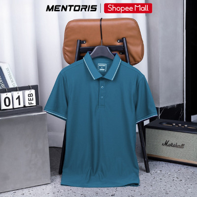 Áo Polo Nam Cao Cấp MENTORIS, Chất vải COOLMAX Mịn Mát, Co Giãn, Mặc Đi Làm, Đi Chơi MCPS24S017