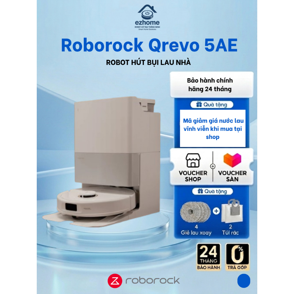 Robot hút bụi lau nhà thông minh Roborock Qrevo 5AE