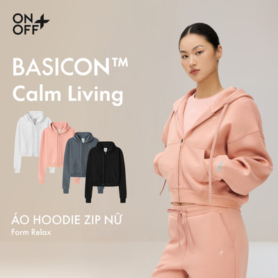 BASICON | Áo khoác nỉ nữ chất liệu interlock mềm mại, thoáng, mềm ONOFF - 16TW25W517
