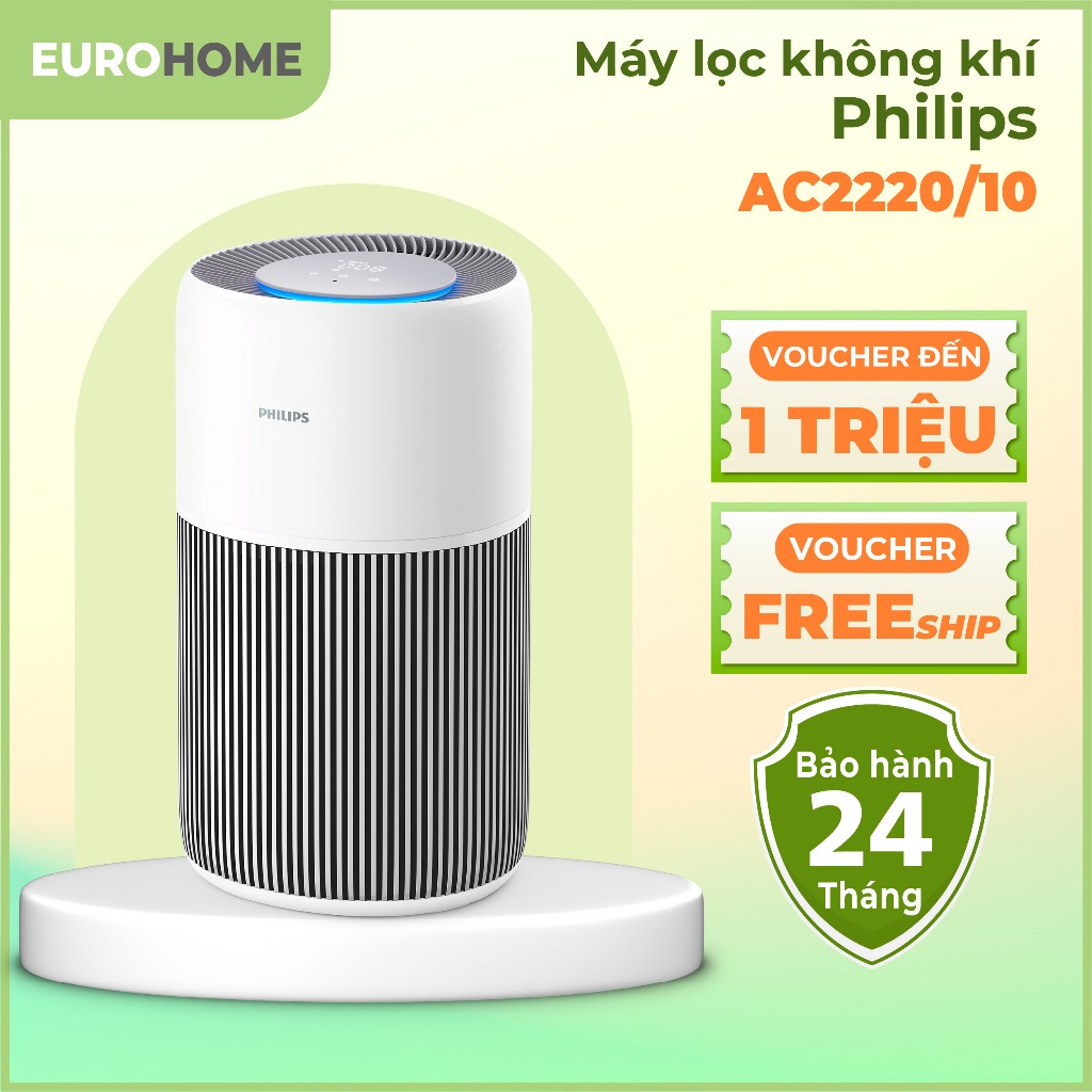 Máy Lọc Không Khí Philips AC2220/10, Công Suất 28W, Phạm Vi Lọc 109m², Bảo Hành 2 Năm Chính Hãng