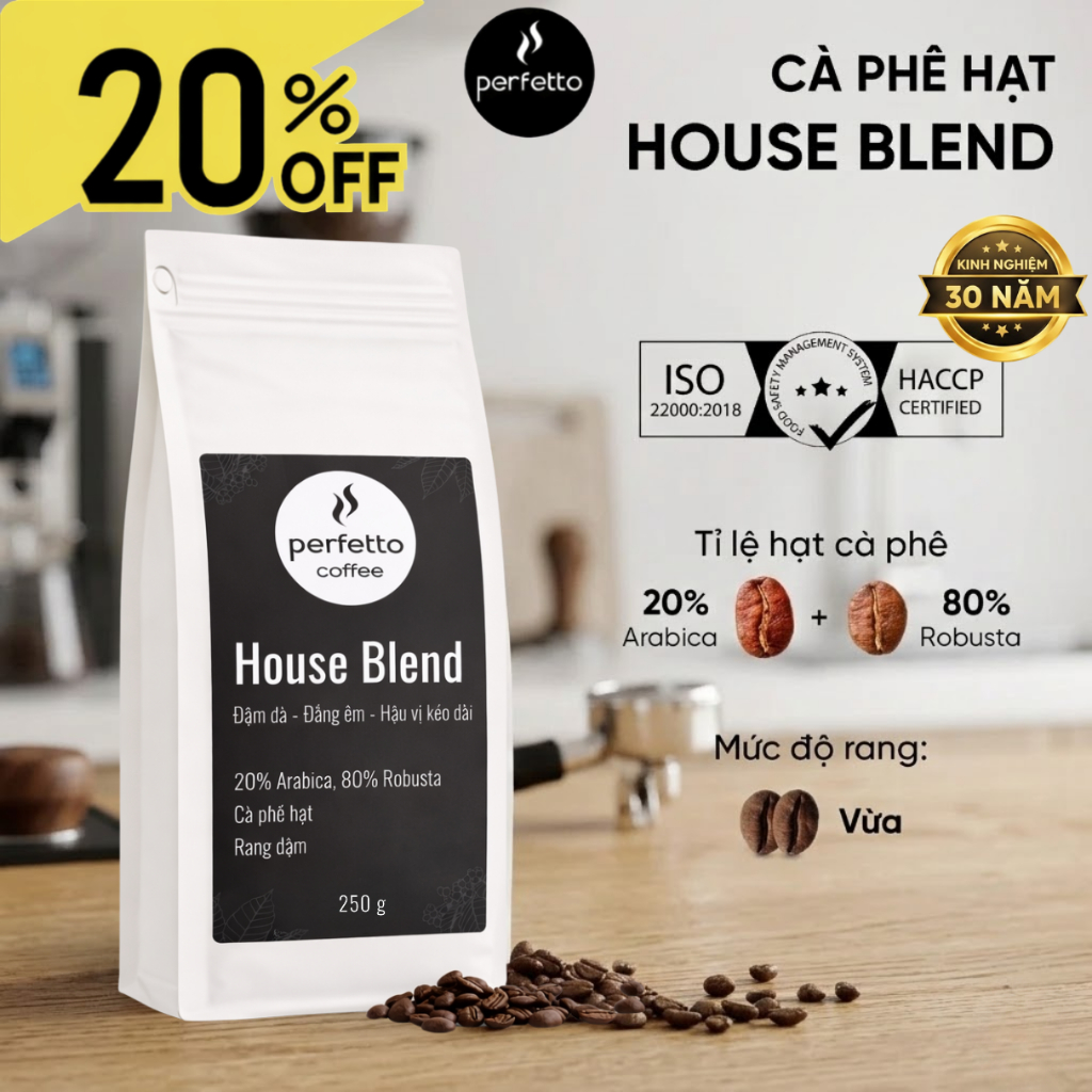 Cà phê phin House Blend Trung Nguyên 500g - Hương thơm nồng nàn, vị êm nhẹ