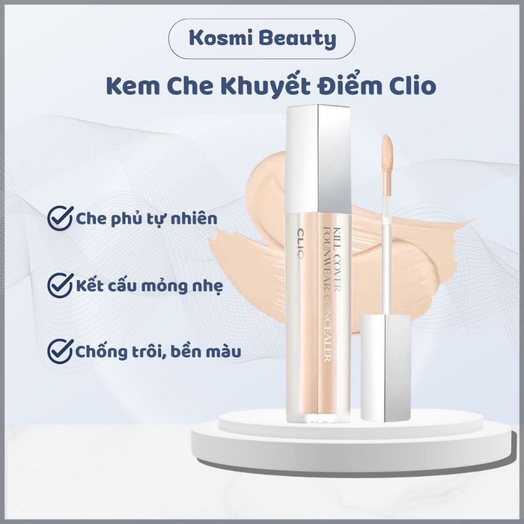 Kem Che Khuyết Điểm Clio Kill Cover Founwear Concealer che khuyết điểm clio makeup tự nhiên chống tr