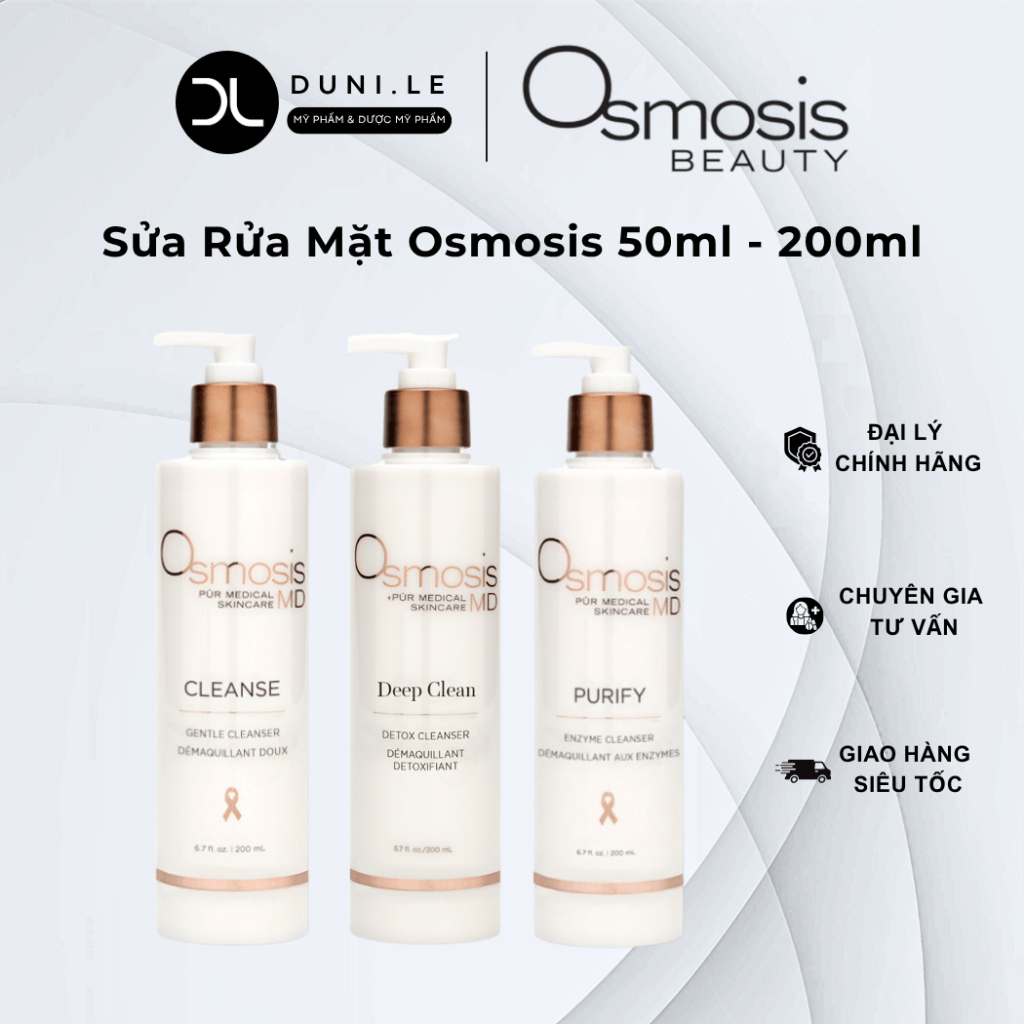 Sửa Rửa Mặt Osmosis Cleanse Gentle/ Deep Clean Detox/ Purify Enzyme Cleanser 50mll 200ml | Duni Le C