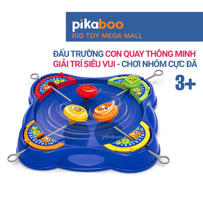 Đồ chơi con quay chiến đấu kèm sân đấu Pikaboo, đồ chơi vận động rèn phản xạ nhanh cực hot