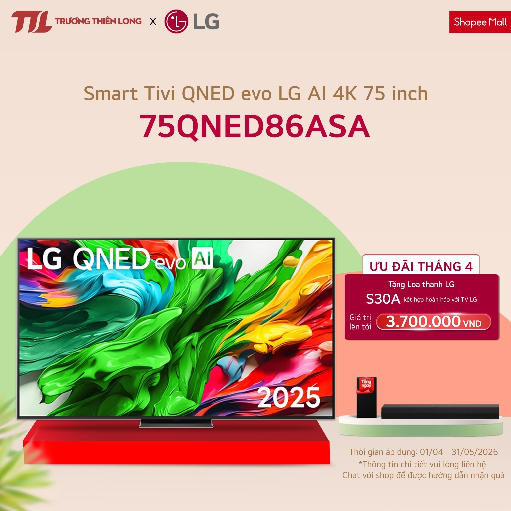 75QNED86ASA [75 Inch] | 86QNED86ASA [86 Inch] - Smart Tivi LG QNED Evo AI MiniLED 4K QNED86ASA [FREE