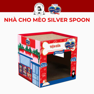 [QUÀ TẶNG] NHÀ CÀO MÓNG 2IN1 CHO MÈO – BÀN CÀO MÓNG, Ổ NGỦ SILVER SPOON