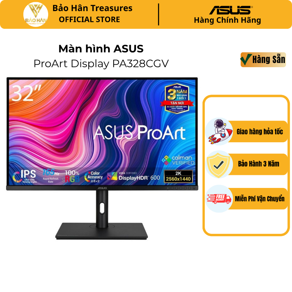 Màn Hình Đồ Họa ASUS ProArt Display PA328CGV 32 inch 2K IPS 165 Hz - Hàng Chính Hãng
