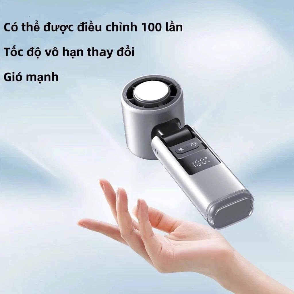 Quạt Cầm Tay Mini Sò Lạnh MEXI Dung Lượng 6000mAh Làm Mát Sò Lạnh 199 Tốc Độ Gió Gấp Gọn 90 Độ Tặng Kèm Dây Đeo | BigBuy360 - bigbuy360.vn