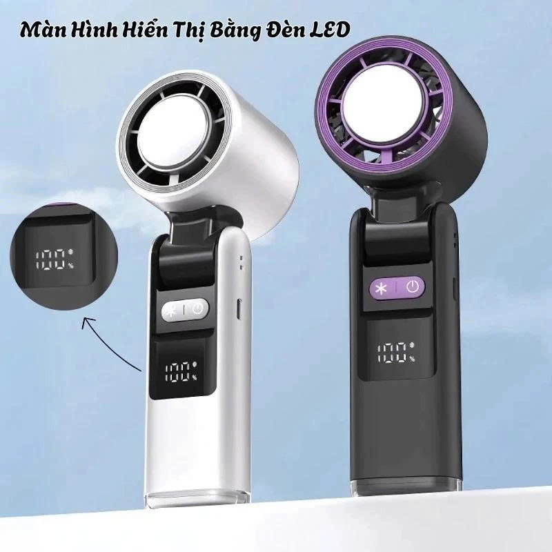 Quạt Cầm Tay Mini Sò Lạnh MEXI Dung Lượng 6000mAH Làm Mát Sò Lạnh 199 Tốc Độ Gió Gấp Gọn Tặng Kèm Dây Đeo | BigBuy360 - bigbuy360.vn