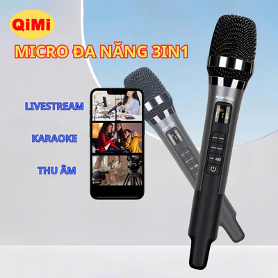 Micro Karaoke Livestream K2 - Đa Năng 3in1, Âm Thanh Hay, Kết Nối Dễ Dàng, Pin Lâu, Thiết Kế Gọn Nhẹ